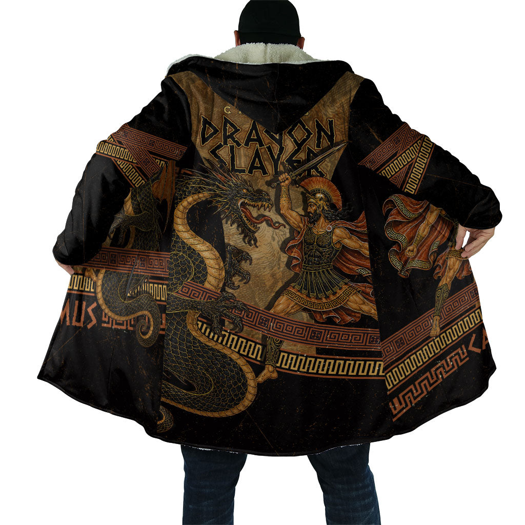 Cadmus Dragon Slayer Cloak Mythological Beast Battle Vintage Greek