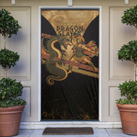 Cadmus Dragon Slayer Door Cover Mythological Beast Battle Vintage Greek