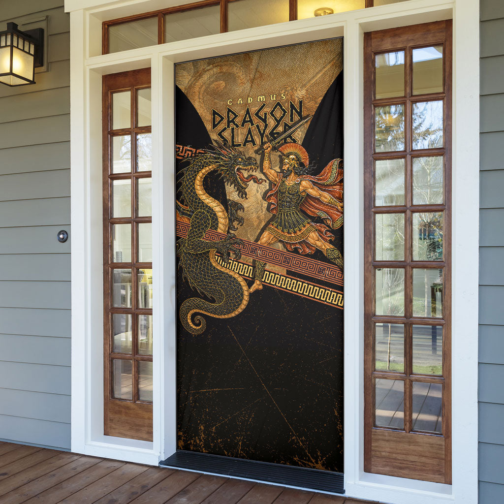 Cadmus Dragon Slayer Door Cover Mythological Beast Battle Vintage Greek