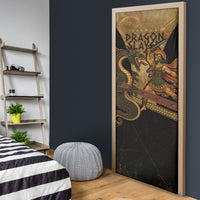 Cadmus Dragon Slayer Door Cover Mythological Beast Battle Vintage Greek