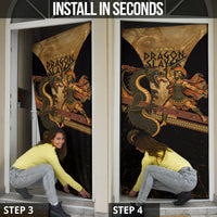 Cadmus Dragon Slayer Door Cover Mythological Beast Battle Vintage Greek