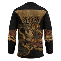Cadmus Dragon Slayer Hockey Jersey Mythological Beast Battle Vintage Greek