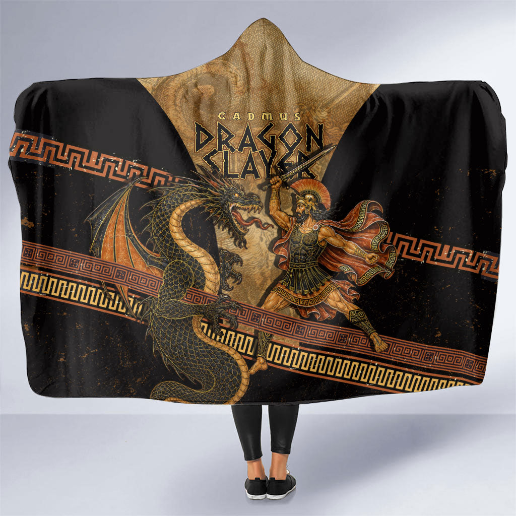 Cadmus Dragon Slayer Hooded Blanket Mythological Beast Battle Vintage Greek