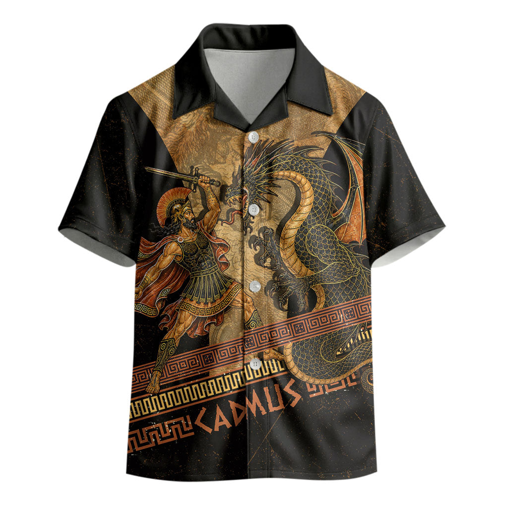 Cadmus Dragon Slayer Kid Hawaiian Shirt Mythological Beast Battle Vintage Greek