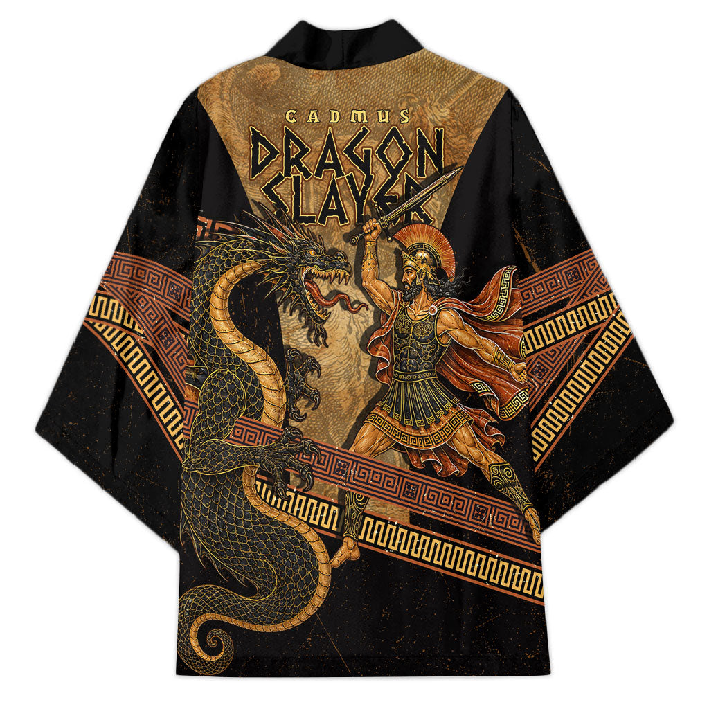 Cadmus Dragon Slayer Kimono Mythological Beast Battle Vintage Greek