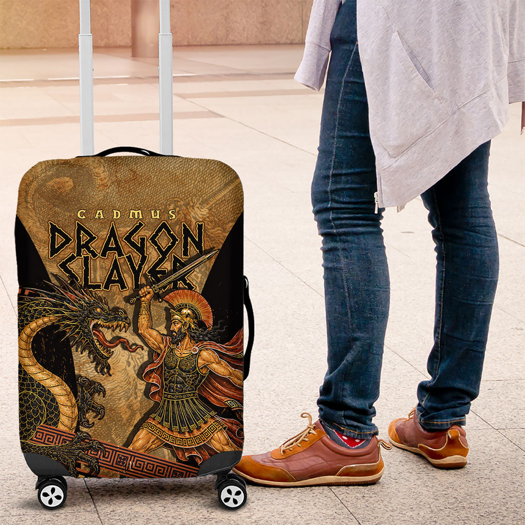 Cadmus Dragon Slayer Luggage Cover Mythological Beast Battle Vintage Greek