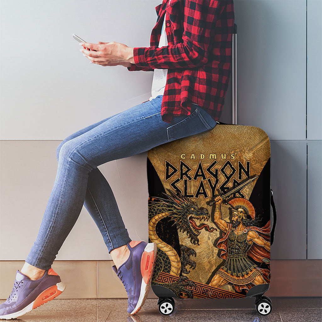 Cadmus Dragon Slayer Luggage Cover Mythological Beast Battle Vintage Greek
