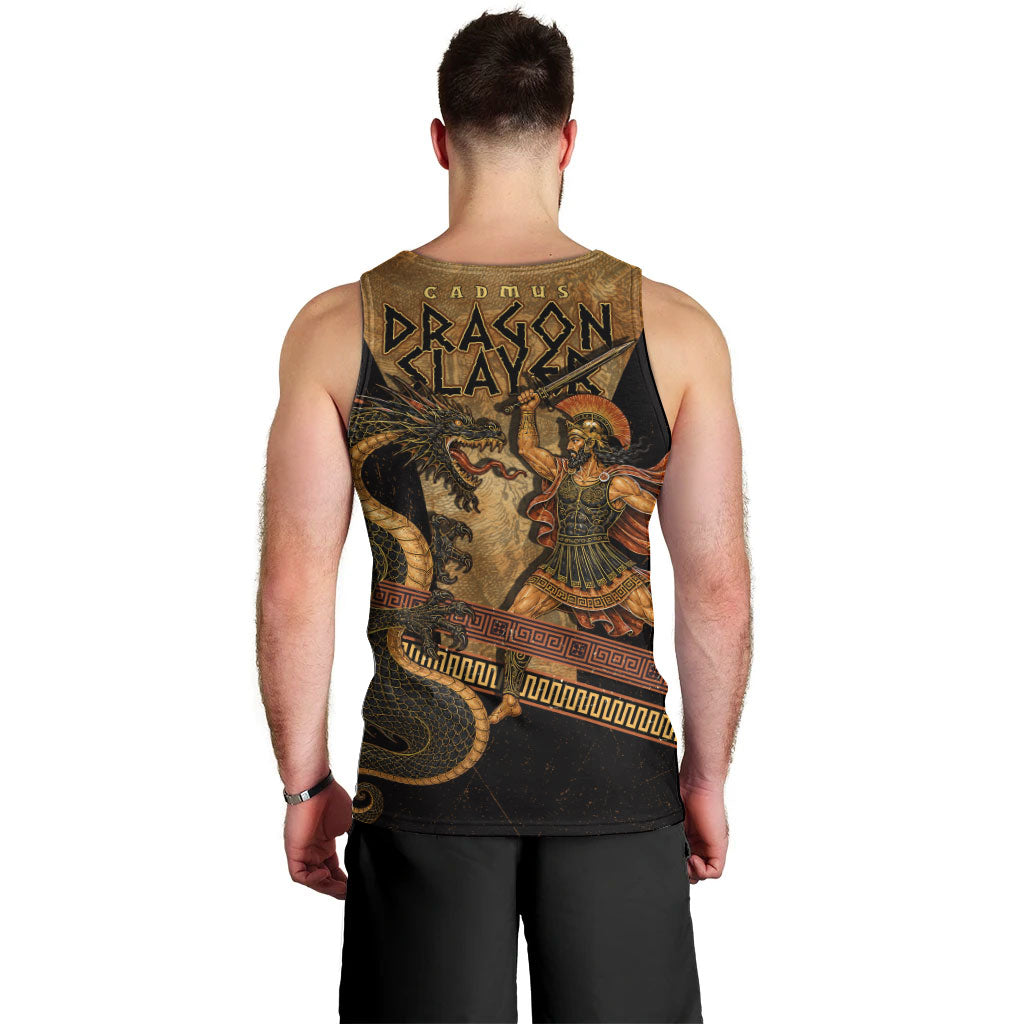 Cadmus Dragon Slayer Men Tank Top Mythological Beast Battle Vintage Greek