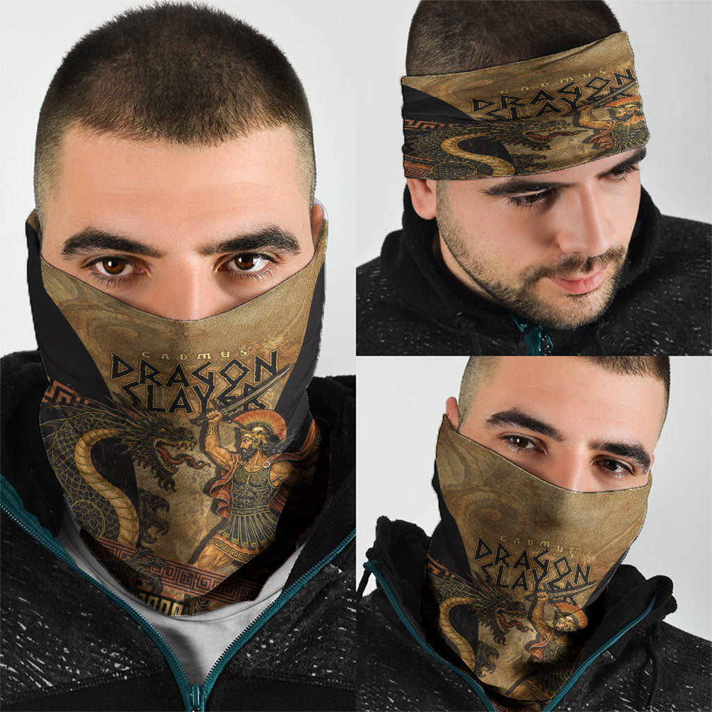 Cadmus Dragon Slayer Neck Gaiter Mythological Beast Battle Vintage Greek