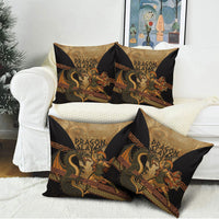 Cadmus Dragon Slayer Pillow Cover Mythological Beast Battle Vintage Greek