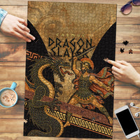 Cadmus Dragon Slayer Puzzle Mythological Beast Battle Vintage Greek