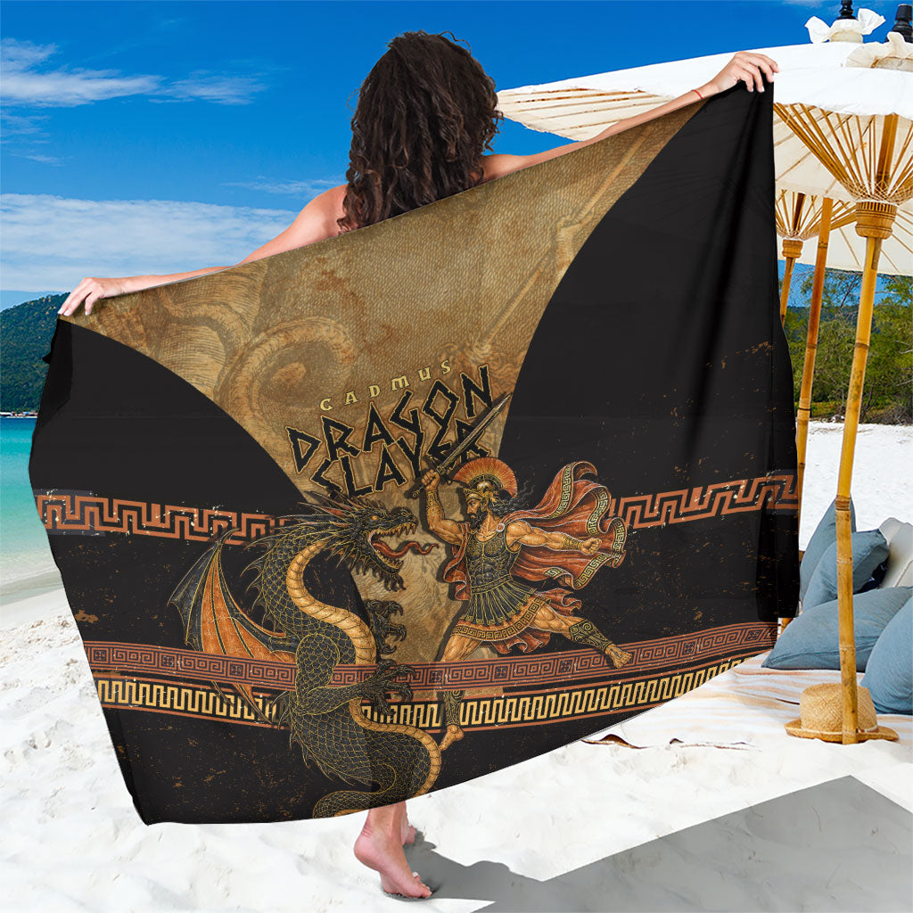 Cadmus Dragon Slayer Sarong Mythological Beast Battle Vintage Greek