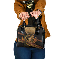 Cadmus Dragon Slayer Shoulder Handbag Mythological Beast Battle Vintage Greek
