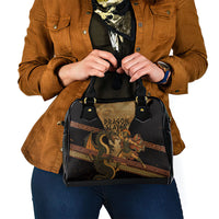 Cadmus Dragon Slayer Shoulder Handbag Mythological Beast Battle Vintage Greek