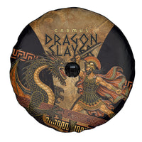 Cadmus Dragon Slayer Spare Tire Cover Mythological Beast Battle Vintage Greek