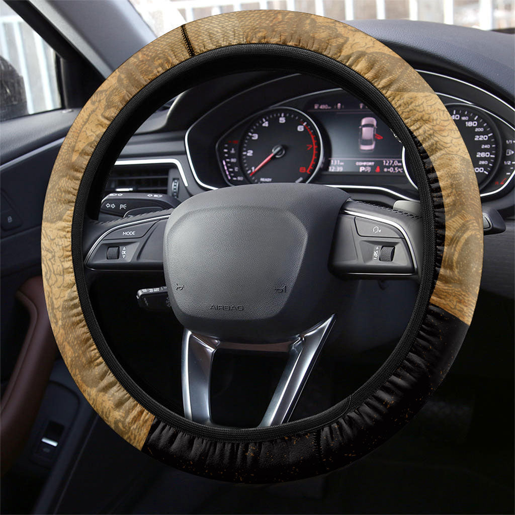 Cadmus Dragon Slayer Steering Wheel Cover Mythological Beast Battle Vintage Greek