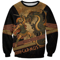 Cadmus Dragon Slayer Sweatshirt Mythological Beast Battle Vintage Greek