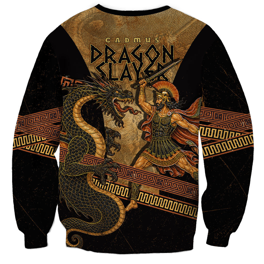 Cadmus Dragon Slayer Sweatshirt Mythological Beast Battle Vintage Greek