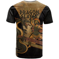 Cadmus Dragon Slayer T Shirt Mythological Beast Battle Vintage Greek