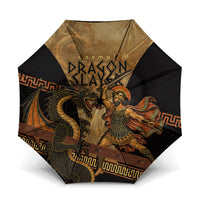 Cadmus Dragon Slayer Umbrella Mythological Beast Battle Vintage Greek