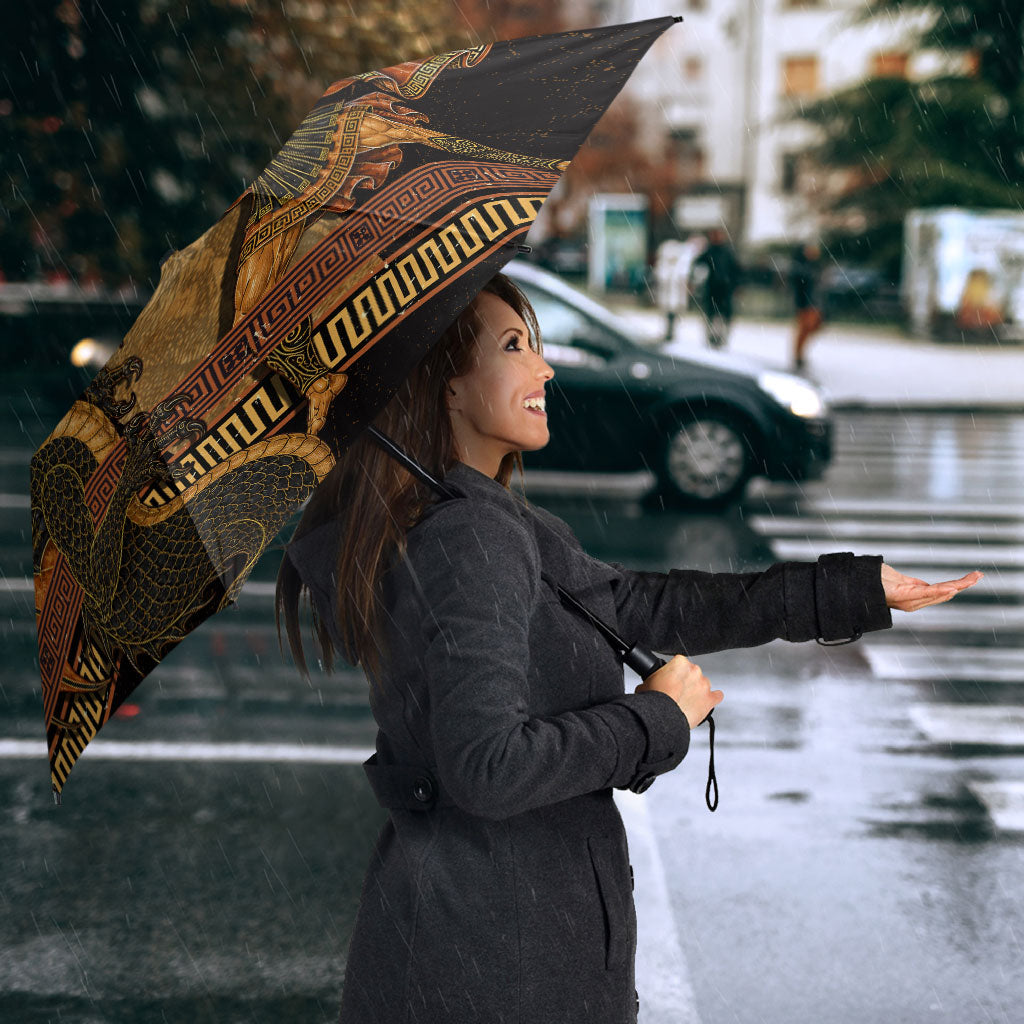 Cadmus Dragon Slayer Umbrella Mythological Beast Battle Vintage Greek