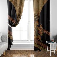 Cadmus Dragon Slayer Window Curtain Mythological Beast Battle Vintage Greek