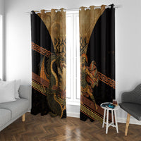 Cadmus Dragon Slayer Window Curtain Mythological Beast Battle Vintage Greek