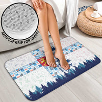 Finland Christmas Bathroom Set with Reindeer Forest Crest and Nordic Pattern Design - Wonder Print Shop