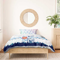 Finland Christmas Bedding Set with Reindeer Forest Crest and Nordic Pattern Design - Wonder Print Shop