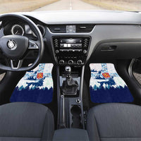 Finland Christmas Car Mats with Reindeer Forest Crest and Nordic Pattern Design - Wonder Print Shop