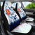 Finland Christmas Car Seat Cover with Reindeer Forest Crest and Nordic Pattern Design - Wonder Print Shop