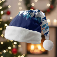 Finland Christmas Santa Hat with Reindeer Forest Crest and Nordic Pattern Design - Wonder Print Shop