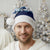 Finland Christmas Santa Hat with Reindeer Forest Crest and Nordic Pattern Design - Wonder Print Shop