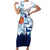 Finland Christmas Family Matching Short Sleeve Bodycon Dress and Hawaiian Shirt with Reindeer Forest Crest and Nordic Pattern Design - Wonder Print Shop