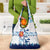 Finland Christmas Grocery Bag with Reindeer Forest Crest and Nordic Pattern Design - Wonder Print Shop