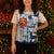 Finland Christmas Knitted V-Neck Vest with Reindeer Forest Crest and Nordic Pattern Design - Wonder Print Shop