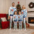 Finland Christmas Pajama Set with Reindeer Forest Crest and Nordic Pattern Design - Wonder Print Shop
