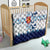 Finland Christmas Quilt with Reindeer Forest Crest and Nordic Pattern Design - Wonder Print Shop