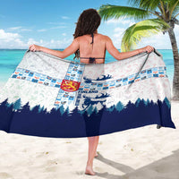 Finland Christmas Sarong with Reindeer Forest Crest and Nordic Pattern Design - Wonder Print Shop