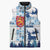 Finland Christmas Sleeveless Puffer Jacket with Reindeer Forest Crest and Nordic Pattern Design - Wonder Print Shop