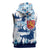 Finland Christmas Sleeveless Zip Hoodie with Reindeer Forest Crest and Nordic Pattern Design - Wonder Print Shop