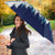 Finland Christmas Umbrella with Reindeer Forest Crest and Nordic Pattern Design - Wonder Print Shop
