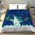 Finland Christmas Bedding Set with Howling Wolf Northern Lights Forest and Snow Design - Wonder Print Shop