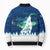 Finland Christmas Bomber Puffer Jacket with Howling Wolf Northern Lights Forest and Snow Design - Wonder Print Shop