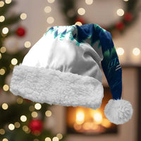 Finland Christmas Santa Hat with Howling Wolf Northern Lights Forest and Snow Design - Wonder Print Shop