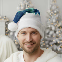 Finland Christmas Santa Hat with Howling Wolf Northern Lights Forest and Snow Design - Wonder Print Shop