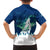 Finland Christmas Family Matching Off The Shoulder Long Sleeve Dress and Hawaiian Shirt with Howling Wolf Northern Lights Forest and Snow Design - Wonder Print Shop