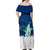 Finland Christmas Family Matching Off Shoulder Maxi Dress and Hawaiian Shirt with Howling Wolf Northern Lights Forest and Snow Design - Wonder Print Shop