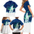 Finland Christmas Family Matching Short Sleeve Bodycon Dress and Hawaiian Shirt with Howling Wolf Northern Lights Forest and Snow Design - Wonder Print Shop