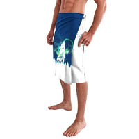 Finland Christmas Lavalava with Howling Wolf Northern Lights Forest and Snow Design - Wonder Print Shop